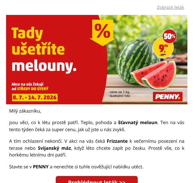 Penny: Letní meloun, vejce a Frizzante – červenec 2026
