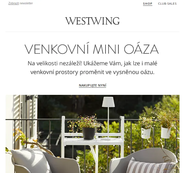 WestwingNow: exteriérový nábytek a kolekce Seletti – červenec 2026 | Nuslet.cz