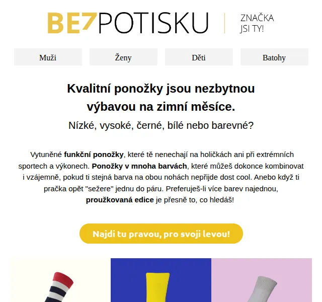 BezPotisku: ponožky na zimu – červen 2026 | Nuslet.cz