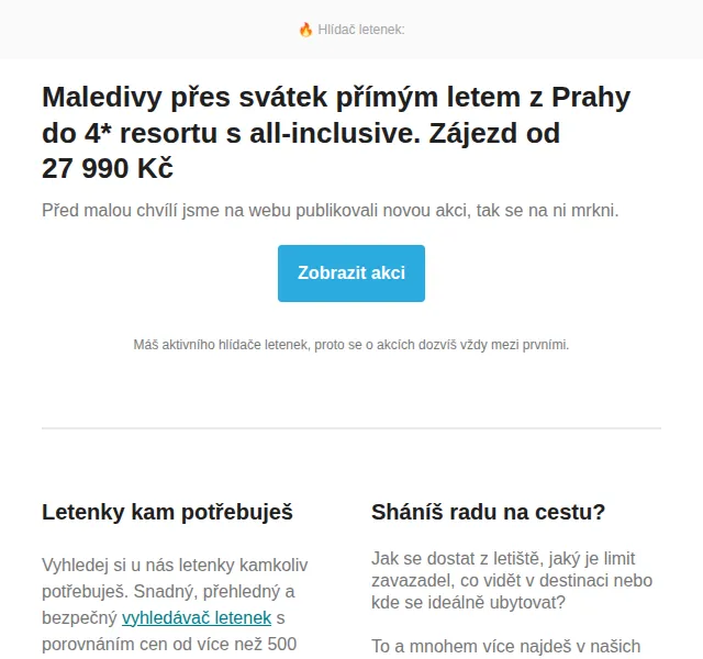 Cestujlevne.com: Maledivy přes svátek přímým letem z Prahy od 27 990 Kč – červen 2026 | Nuslet.cz