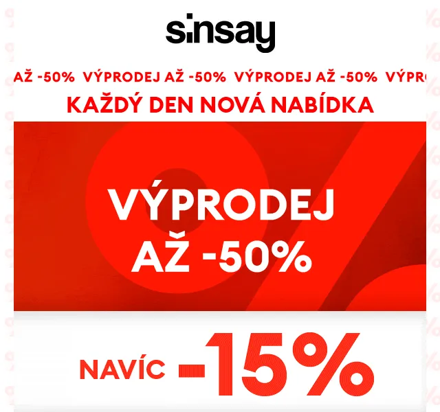 Sinsay: extra -15% na výprodej – červenec 2026 | Nuslet.cz