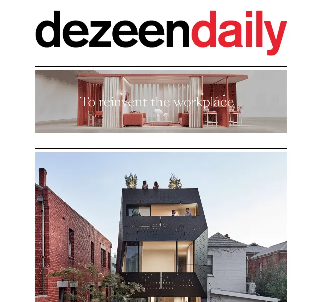 Dezeen Daily: Primární barvy a kortenová ocel – červenec 2026 | Nuslet.cz