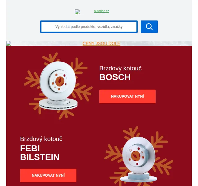 Autodoc: Brzdové kotouče Bosch, Febi, Ferodo, Zimmermann – červen 2026 | Nuslet.cz