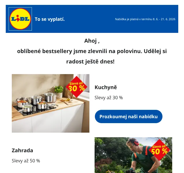 Lidl: Sleva až 50 % na zahradu – červen 2026 | Nuslet.cz