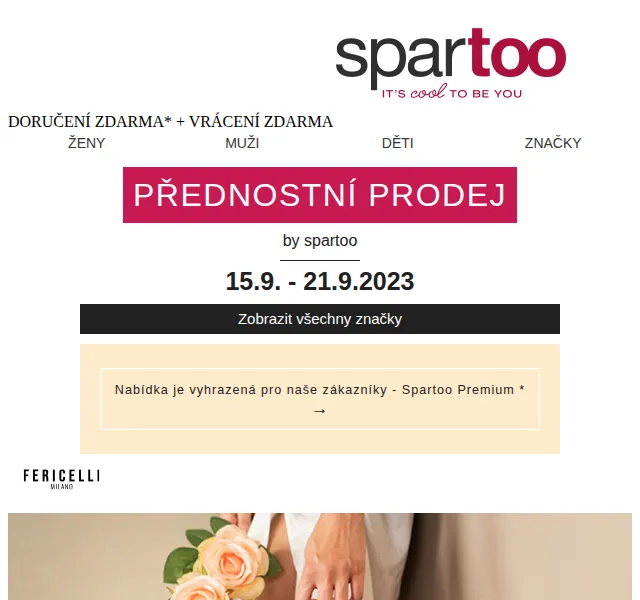 Spartoo.cz: sleva až 50 % na Fericelli, Catimini, Vila, David Jones – září 2023 | Nuslet.cz