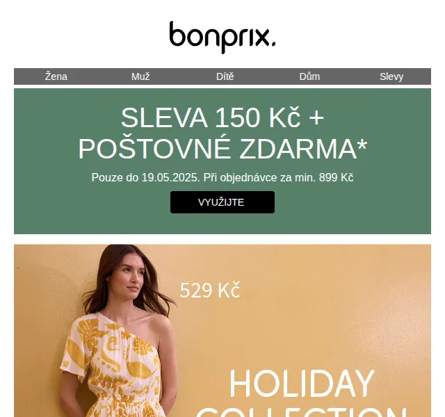 bonprix: sleva 150 Kč + poštovné zdarma na letní kolekci – červenec 2026 | Nuslet.cz