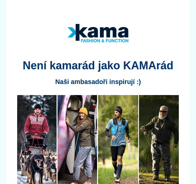 KAMA: Ambasadoři KAMA a nová kolekce – červen 2026 | Nuslet.cz
