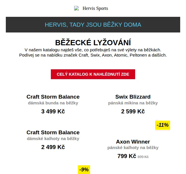 Hervis: běžecké vybavení se slevou až 11 % – červen 2026 | Nuslet.cz