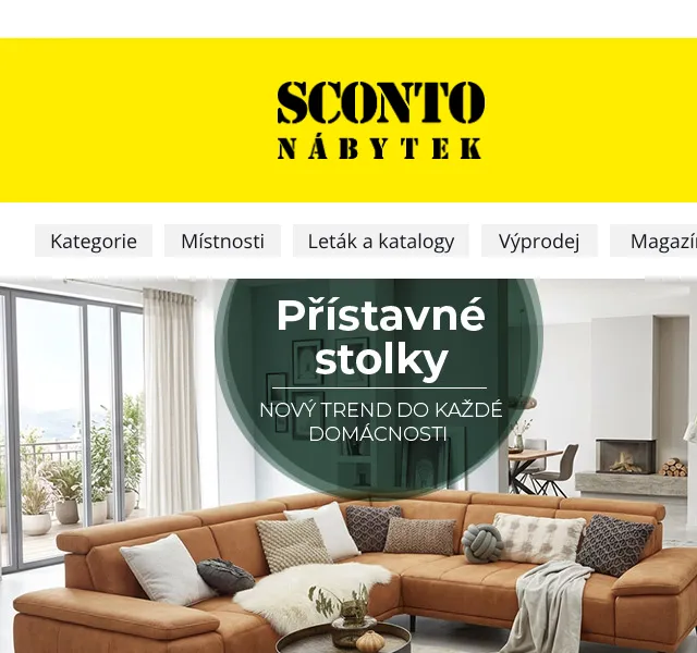 Sconto: Přístavné stolky – září 2026