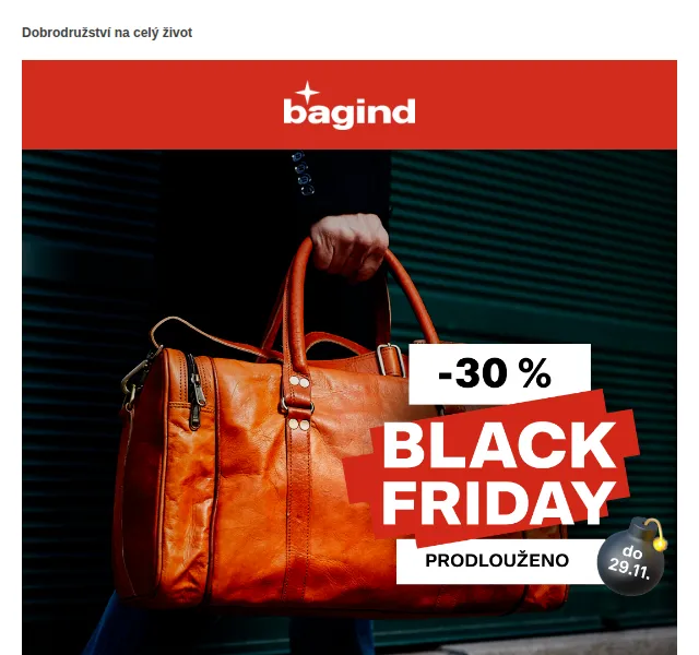 Bagind: Prodlužujeme Black Friday – listopad 2022 | Nuslet.cz