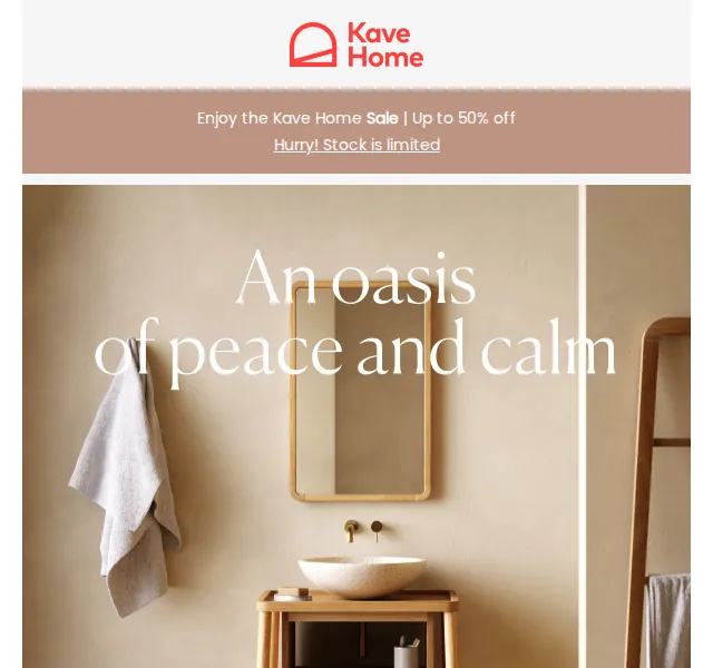 Kave Home Sale: Nábytek do koupelny až 50 % – červen 2026 | Nuslet.cz