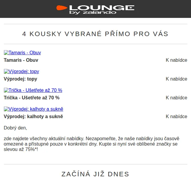 Lounge by Zalando: Výprodej Tamaris, Fila, 7 for all mankind – červen 2026 | Nuslet.cz