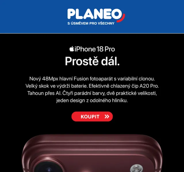 Planeo: iPhone 18 Pro, AirPods 5, Apple Watch – září 2026
