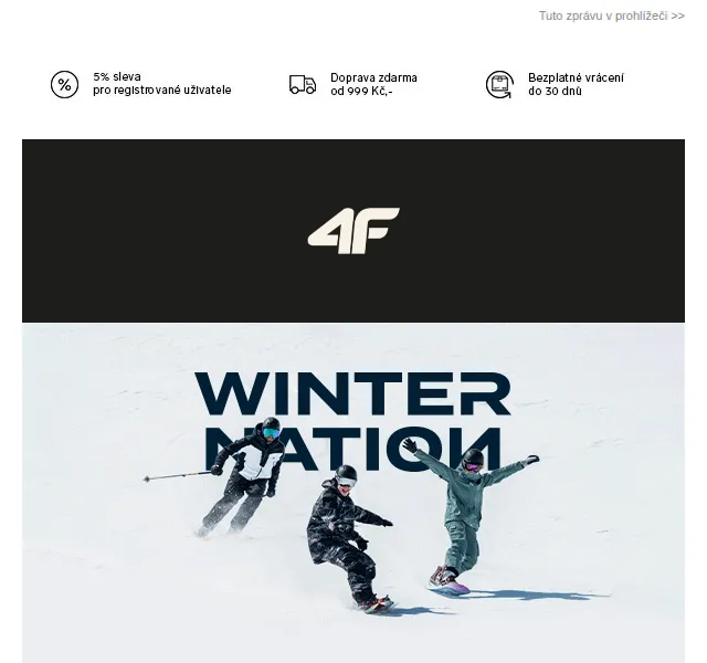 4F: Zimní kolekce sportovního oblečení – červen 2026 | Nuslet.cz