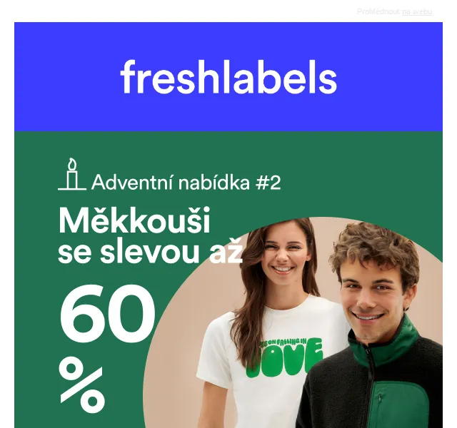 Freshlabels: Měkkousi sleva až 60 % – červenec 2026 | Nuslet.cz