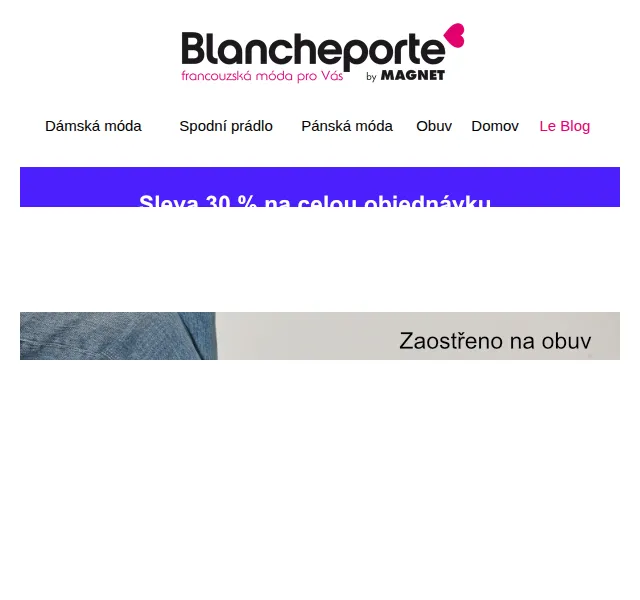 Blancheporte: Pohodlná obuv 30% sleva – červenec 2026 | Nuslet.cz