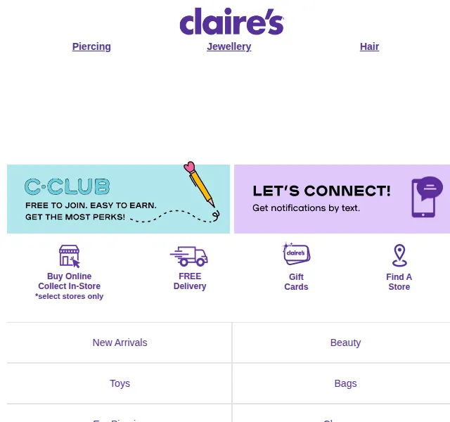 Claire's: Kup 3, 3 zdarma – červenec 2026 | Nuslet.cz