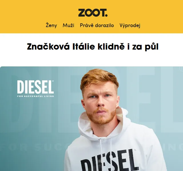 ZOOT: Diesel až 50% sleva a novinky Jack & Jones – červen 2026 | Nuslet.cz