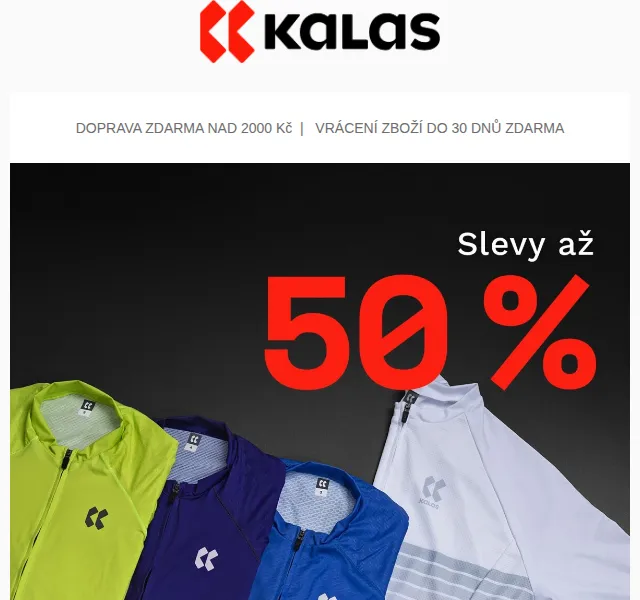 KALAS Sportswear: Letní výprodej až 50 % – červenec 2026 | Nuslet.cz