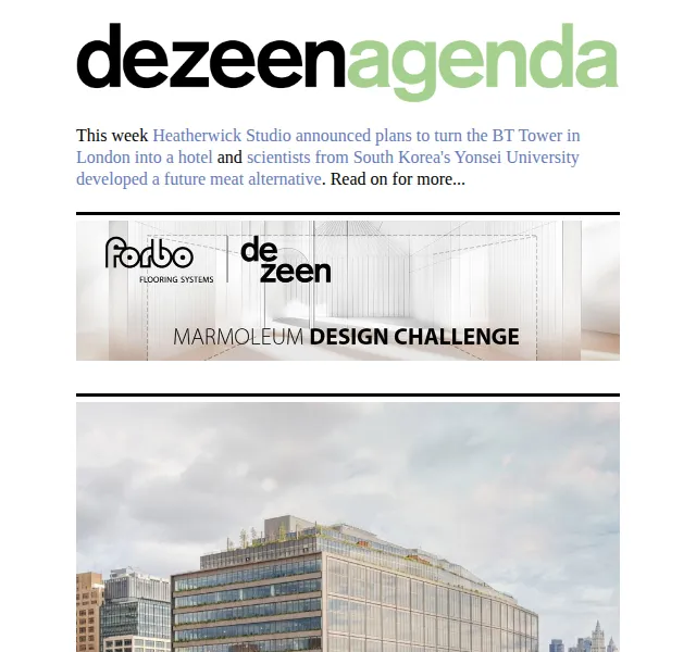 Dezeen Daily: Nové designy a stavby – červenec 2026 | Nuslet.cz