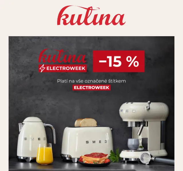 KULINA.cz: ELECTROWEEK -15 % na prémiové elektro – červenec 2026 | Nuslet.cz
