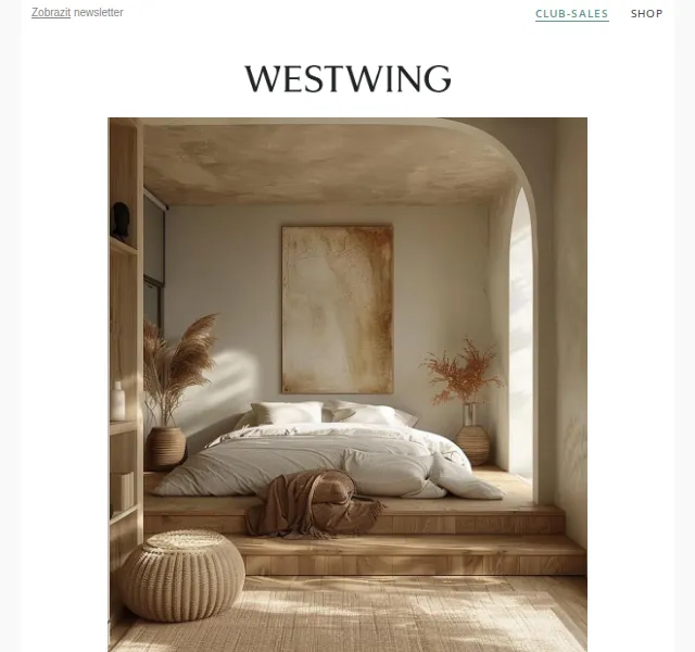 Westwing: Monastic Bedroom – červenec 2026 | Nuslet.cz
