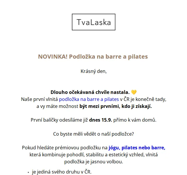 Niki a Ctirad z TvaLaska: Vlnitá podložka na barre a pilates – září 2026 | Nuslet.cz