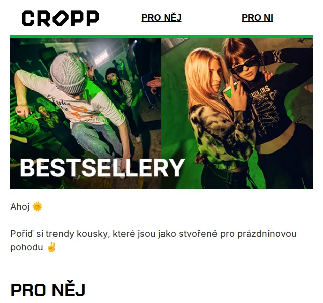 Cropp: letní nákupy na poslední den akce – červen 2026 | Nuslet.cz