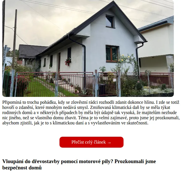 Dřevostavitel: Novinky o klimatické dani a dřevostavbách – červenec 2026 | Nuslet.cz