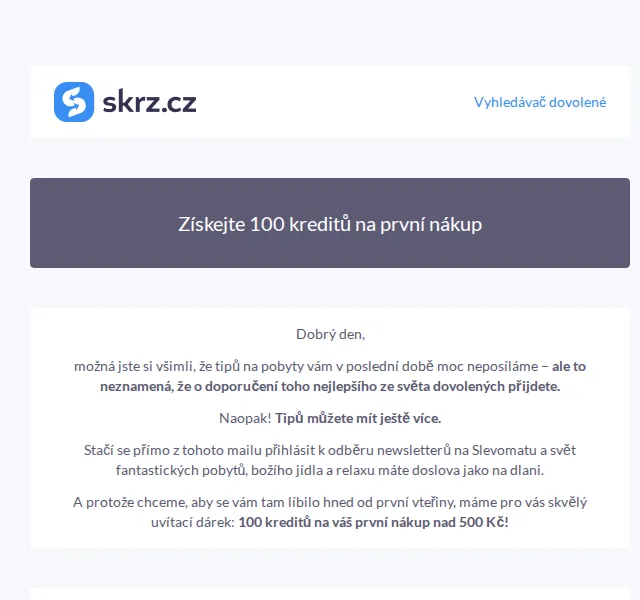 Vánoce na Skrz: 100 kreditů na Slevomatu – červen 2026 | Nuslet.cz