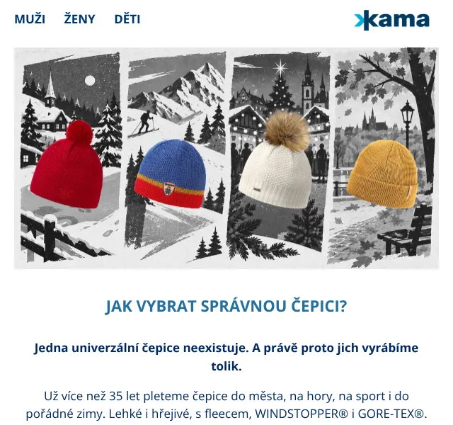 KAMA: Průvodce výběrem čepic – říjen 2026