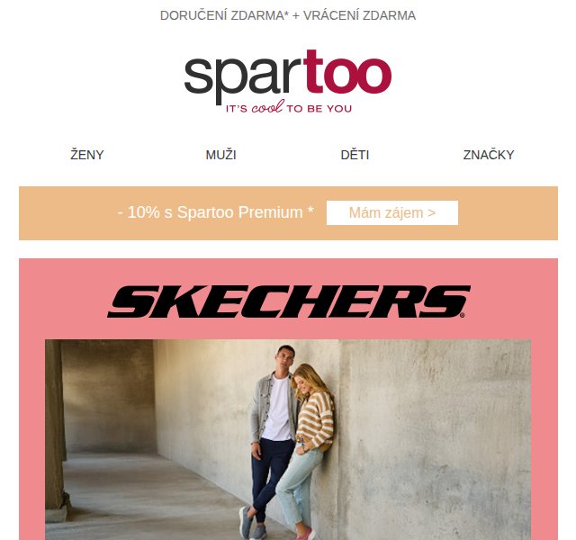 Spartoo.cz: Doručení zdarma Skechers, Ralph Lauren, Redskins – Duben 2026