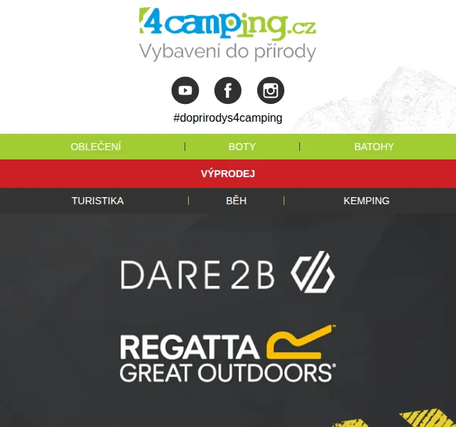 4camping: Regatta a Dare 2b sleva 60% na oblečení – červen 2026 | Nuslet.cz