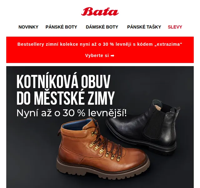 Baťa: kotníkové boty až o 30 % levněji – červenec 2026 | Nuslet.cz