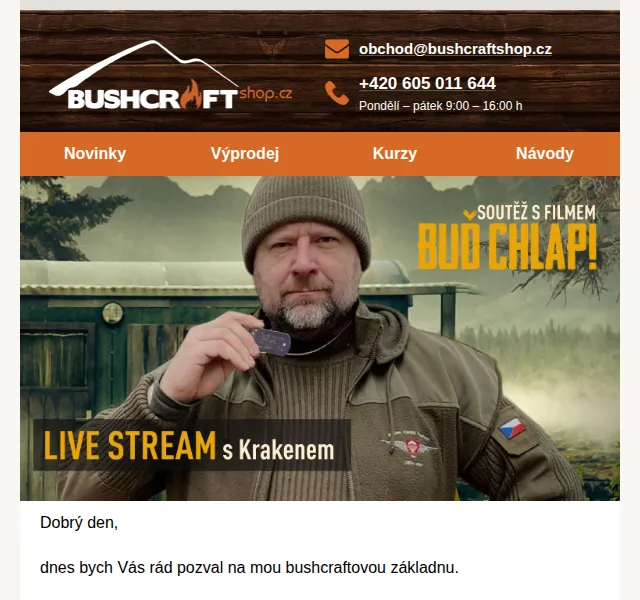 Bushcraftshop: Soutěž o kurz přežití a LIVE stream – březen 2023 | Nuslet.cz