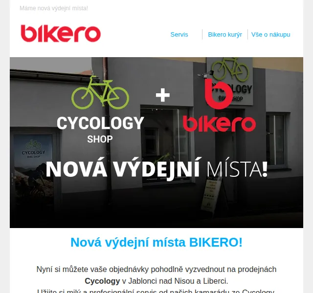 BIKERO: Nová výdejní místa – červenec 2026 | Nuslet.cz