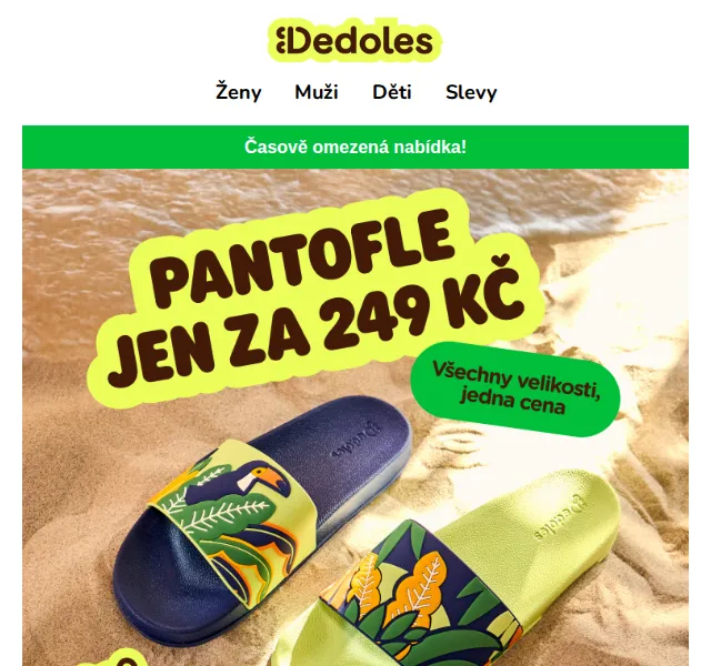 Dedoles: Pantofle za 249 Kč – červenec 2026 | Nuslet.cz