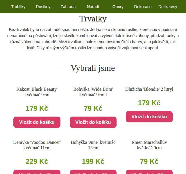 Truhlíkov.cz: Trvalky a travin pro zahradu – červenec 2026 | Nuslet.cz