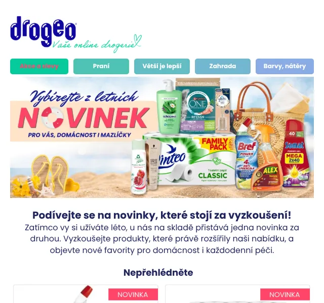 Drogeo: Nové produkty do domácnosti – červenec 2026 | Nuslet.cz