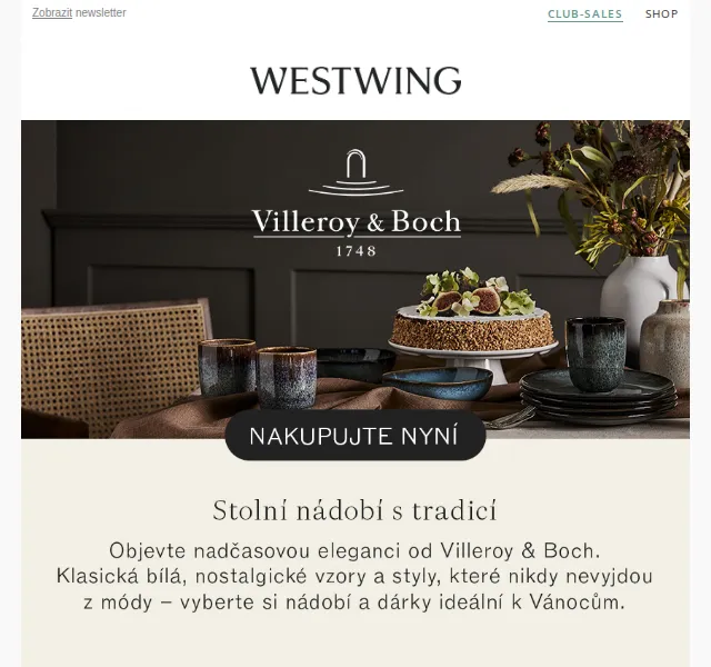 Westwing: VILLEROY & BOCH kuchyně a Vánoce – červenec 2026 | Nuslet.cz