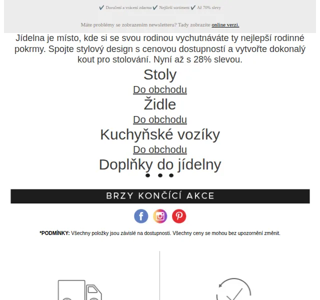 Beliani.cz: Nábytek do jídelny až s 28% slevou – červen 2026 | Nuslet.cz