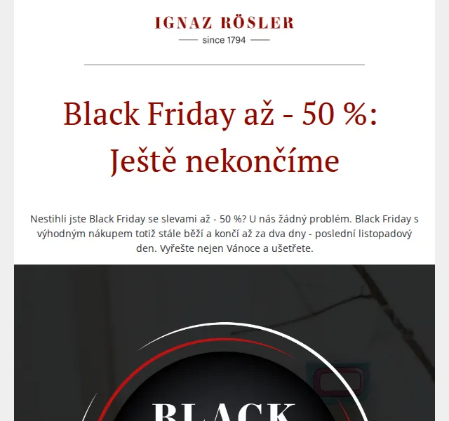 Ignazrosler.cz: Black Friday slevy až -50 % – červenec 2026 | Nuslet.cz