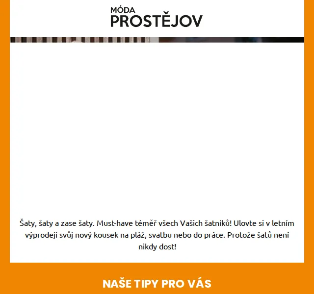 Móda Prostějov: Letní výprodej šatů od 199 Kč – červenec 2026 | Nuslet.cz