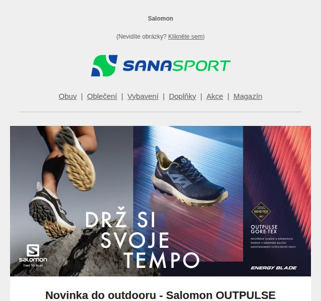 Sanasport: Salomon Outdoor OUTPULSE – červen 2026 | Nuslet.cz