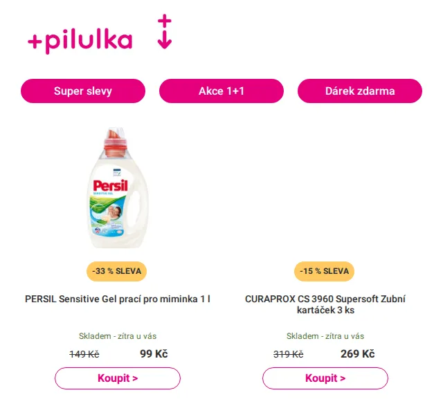 Pilulka.cz: Výprodej skladu se slevami až 60 % – červenec 2026 | Nuslet.cz
