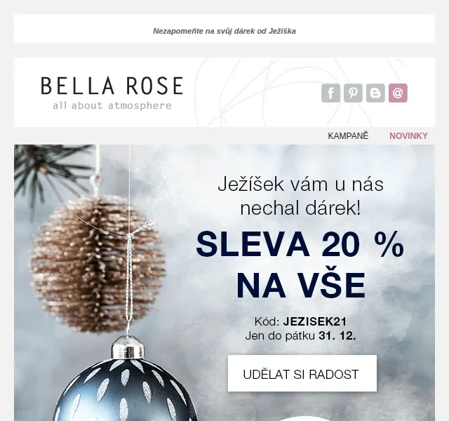 Bella Rose: sleva 20 % na vše – červen 2026 | Nuslet.cz