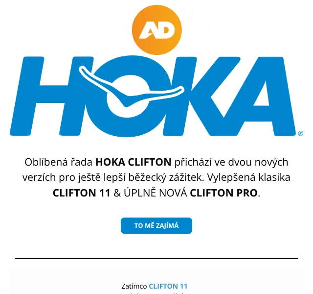 AD Sport: Hoka Clifton 11 & Pro – červenec 2026 | Nuslet.cz