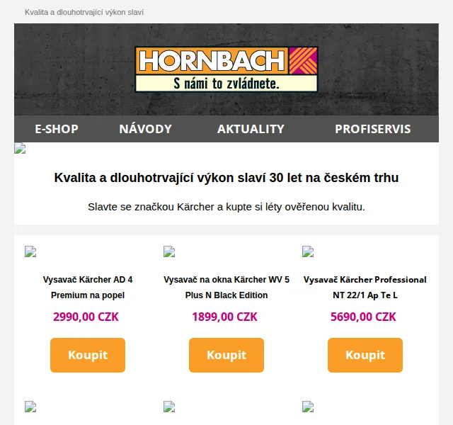 HORNBACH: Kärcher sleva až 9 499 Kč – červenec 2026 | Nuslet.cz