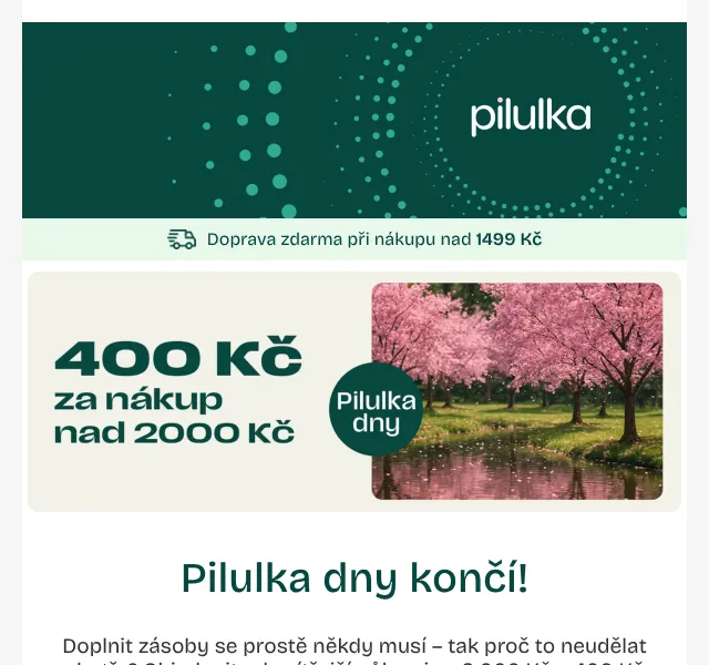 Pilulka.cz: 400 Kč voucher – duben 2026 | Nuslet.cz