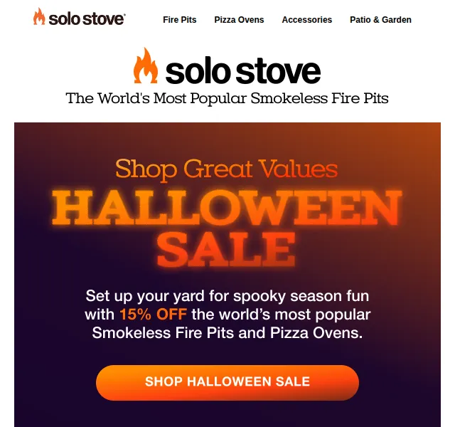 Solo Stove EU: Halloween Sleva 15 % na kouřová topeniště – červenec 2026 | Nuslet.cz